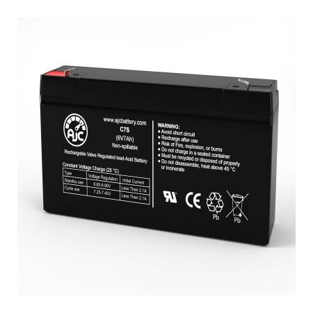 Battery Clerk AJC Exide Powerware PW9120 BAT-1500 UPS Replacement Battery 7Ah, 6V, F1 AJC-C7S-B-0-174351